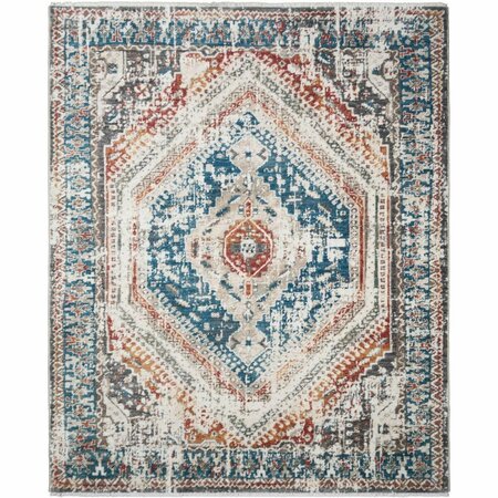 MAYBERRY RUG 2 ft. 1 in. x 3 ft. 3 in. Oxford Ashton Area Rug, Multi Color OX9406 2X3